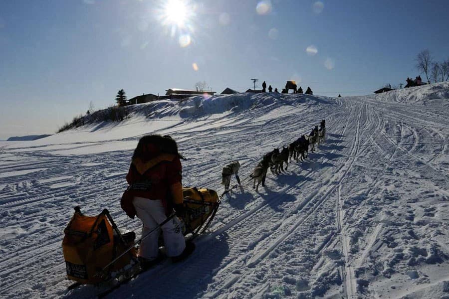 Sled dog race in Alaska begins amid storm of troubles