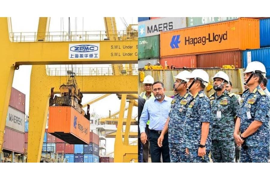 Navy Chief visits New Mooring Container Terminal at Ctg port