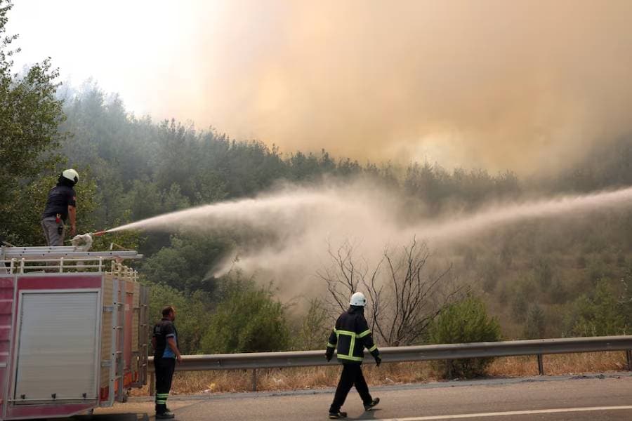 Firefighters struggle to contain wildfires in heatwave-struck Turkey and Cyprus