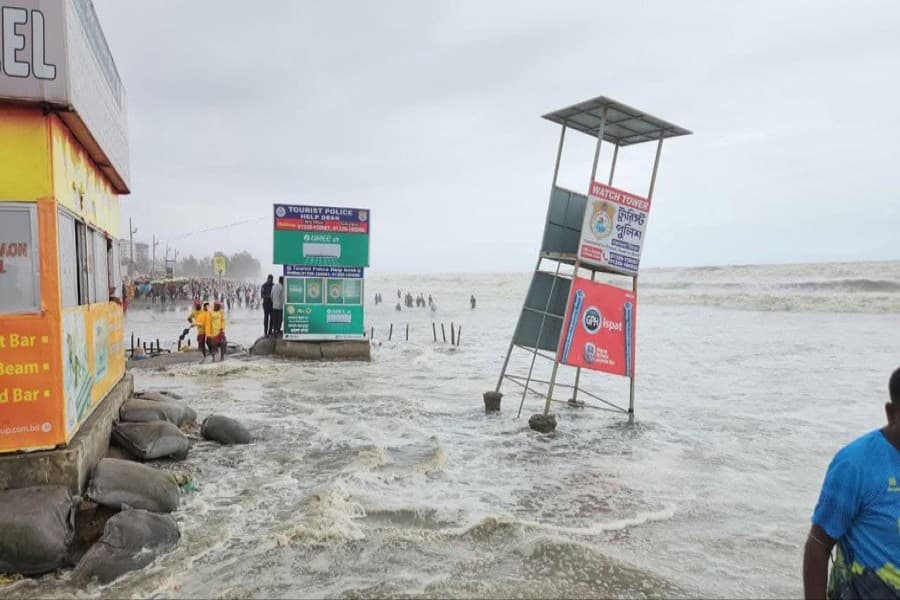 Tide-induced erosion ravaging Cox's Bazar coastline