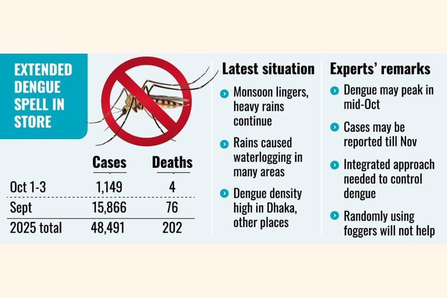 Heavy rains may double dengue cases in Oct