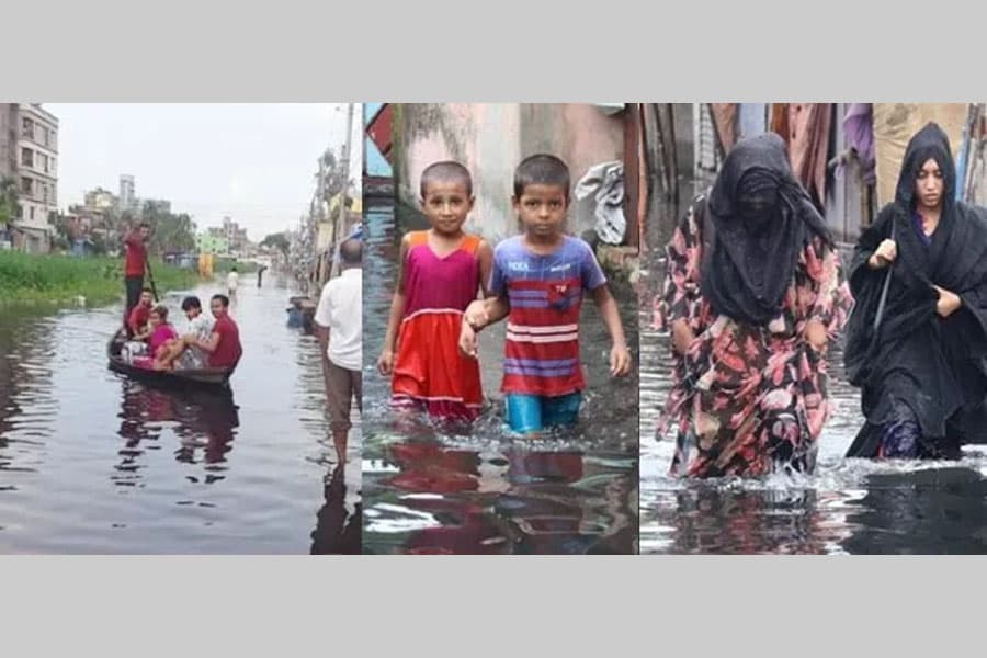 Narayanganj’s DND area gets waterlogged after heavy rains