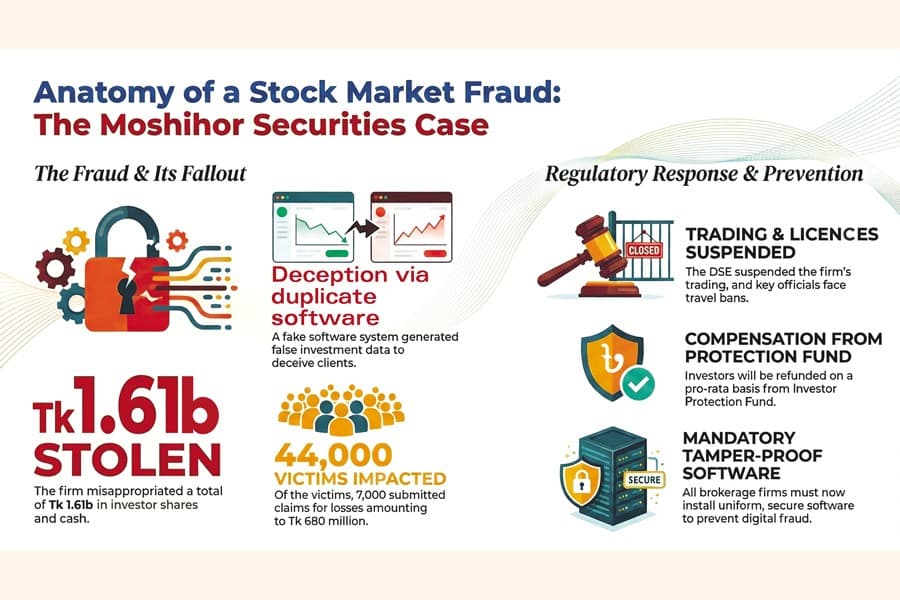 DSE receives Tk 680m loss claims in Moshihor Securities fraud case