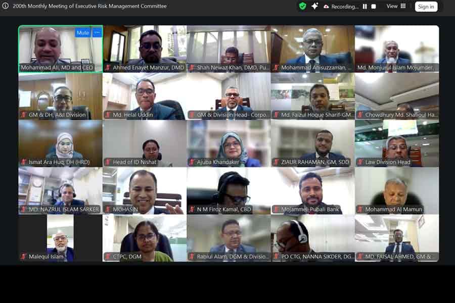 Pubali Bank holds 200th meeting of Executive Risk Management Committee