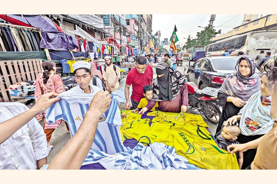 Football fever grips Bangladesh as markets buzz with jersey sales