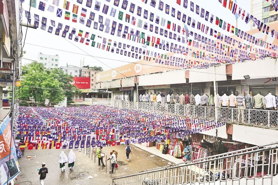 World Cup fever turns city into a festival of flags