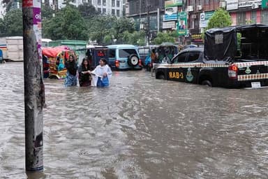 Naya Paltan road submerged in waist-deep water