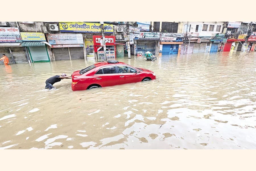 Dhaka deluged with torrential rain