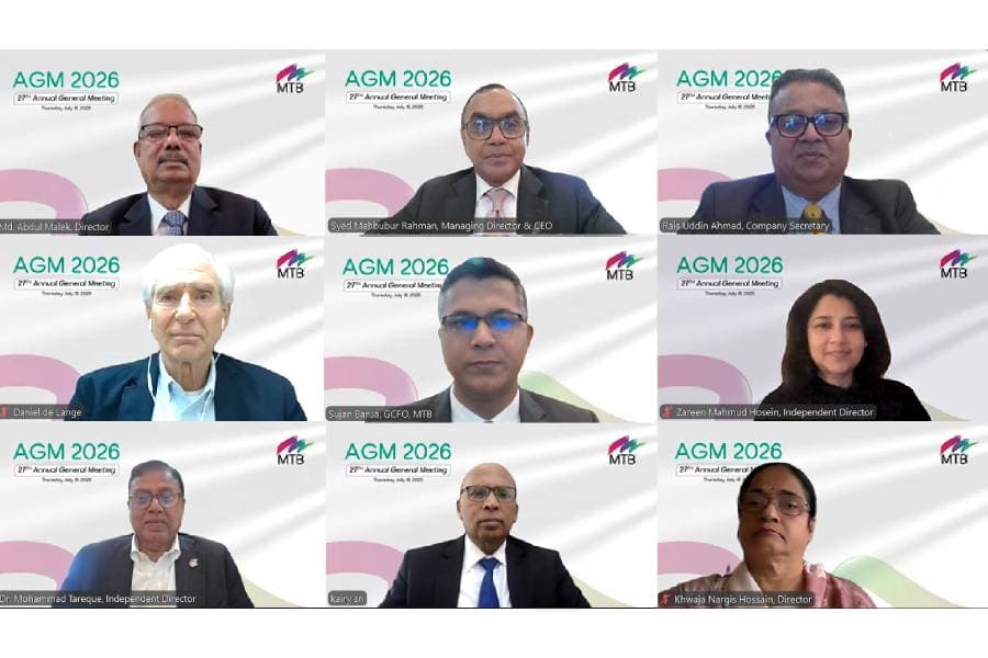 Mutual Trust Bank approves 12pc stock dividend at 27th AGM