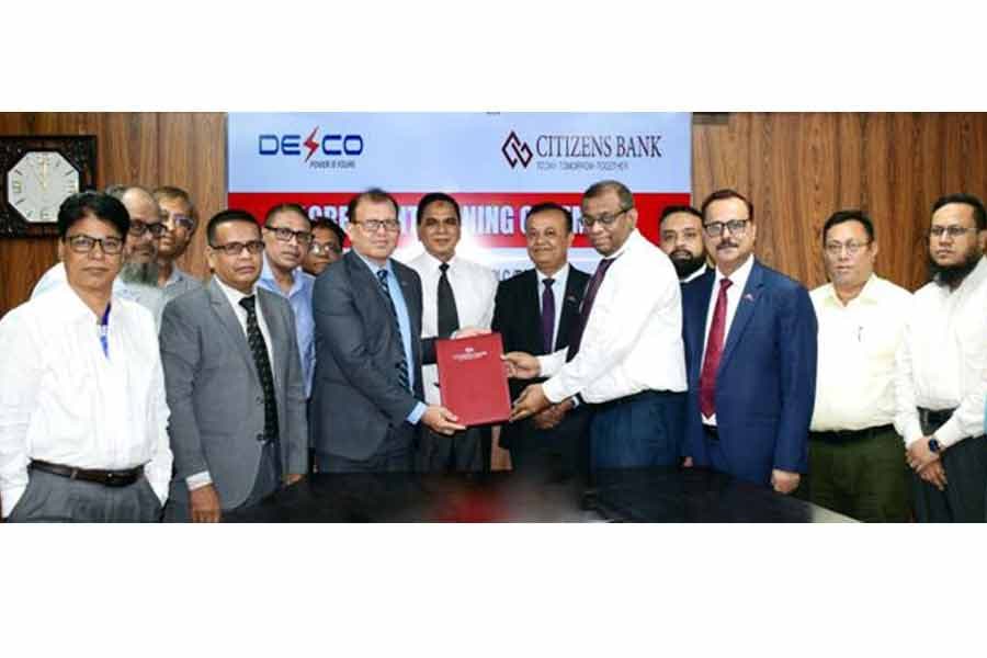 Citizens Bank signs agreement with Dhaka Electricity Supply