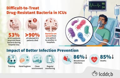 Difficult-to-treat drug-resistant bacteria spreading in BD ICUs