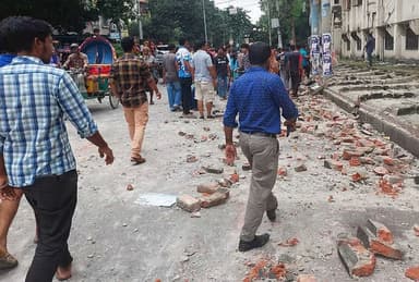 Two killed after college wall collapses on TCB queue in Mirpur
