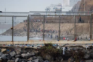 Spain installs floating barrier in Ceuta after calm night following border rush
