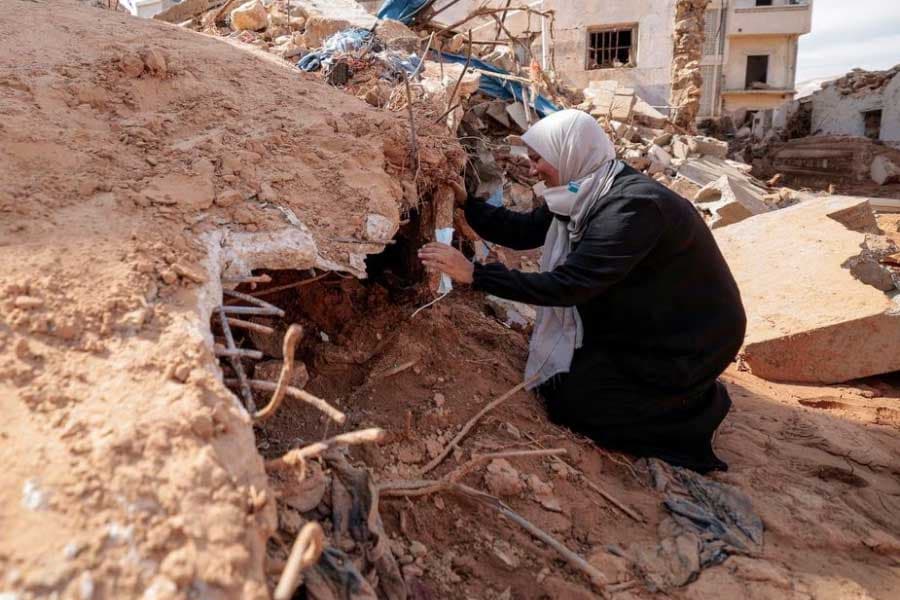 Libyan flood survivors weigh water shortages against landmine risk