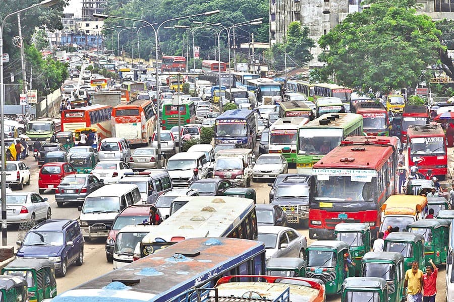 Trapped in traffic, Dhaka commuters waste 46 minutes every two hrs: CPD
