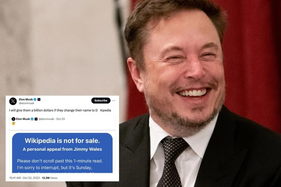 Elon Musk offers billion-dollar donation to Wikipedia for changing the name to 'D*ckipedia'