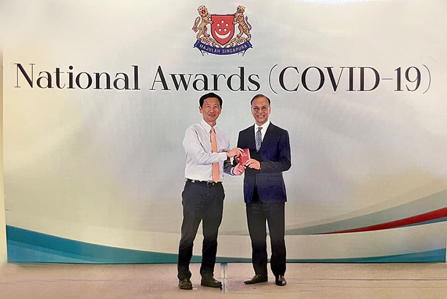 Singapore PM Office awards Aziz Khan for contributing to society in pandemic