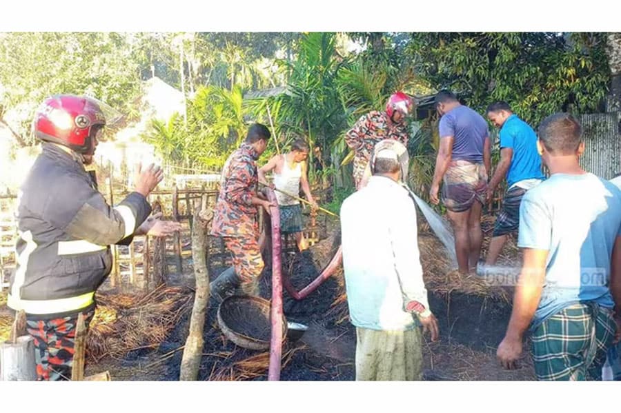 Paddy from nearly 1 hectare of land torched in Lalmonirhat