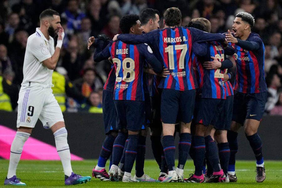 Barca downs Madrid in Copa del Rey semi-final first leg