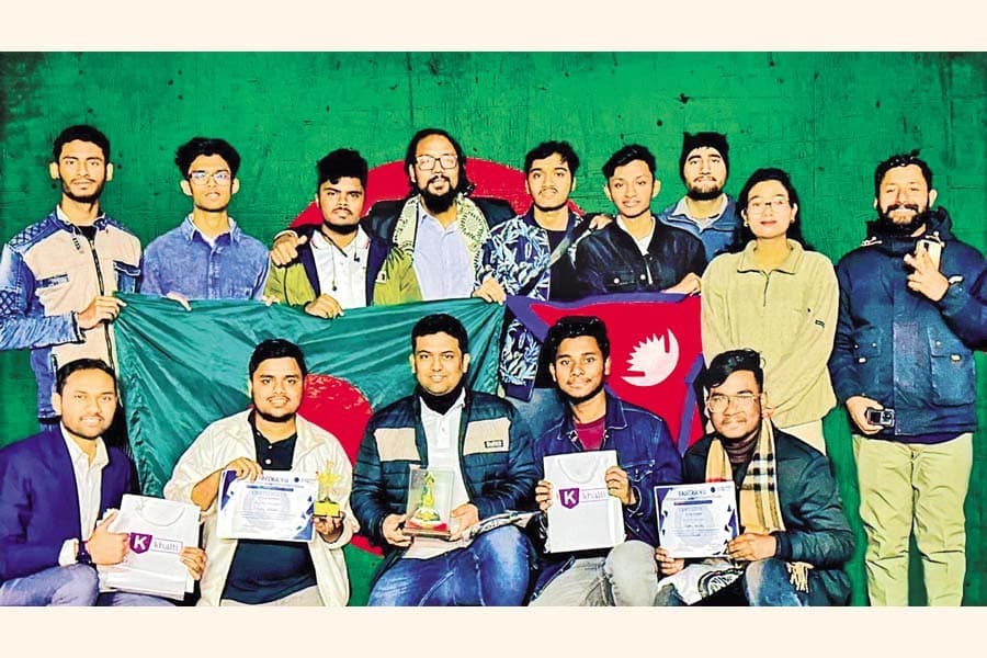 BD students win award in int'l robotics contest in Nepal