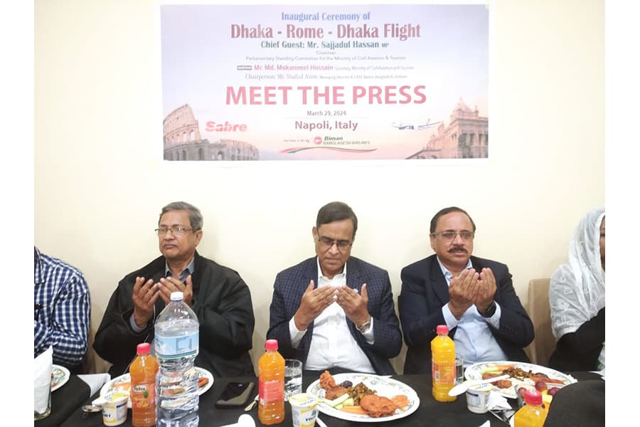 Biman holds 'Meet the Press' in Naples to promote Rome-Dhaka flight