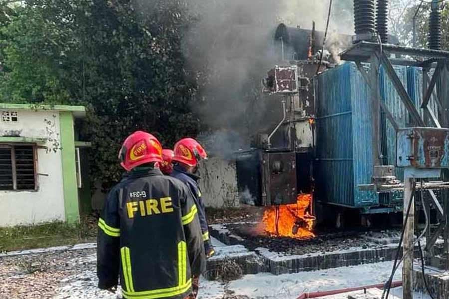 Fire damages some transformers at Kaptai hydroelectric power substation