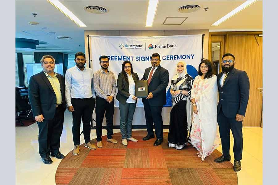 Prime Bank signs agreement with De Tempete Limited