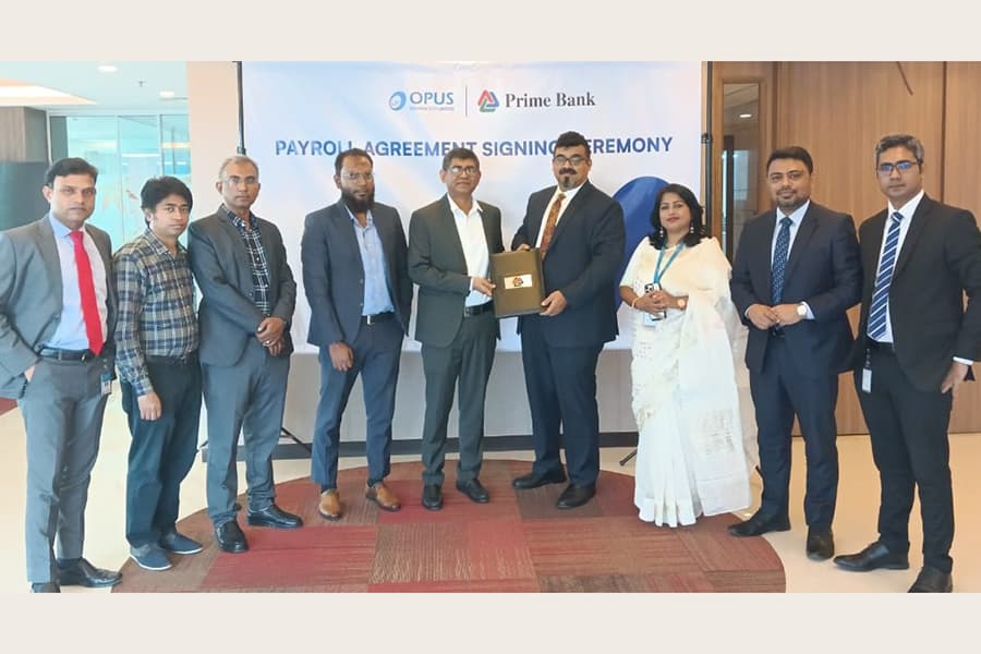 Prime Bank signs payroll banking agreement with OPUS Technology Ltd