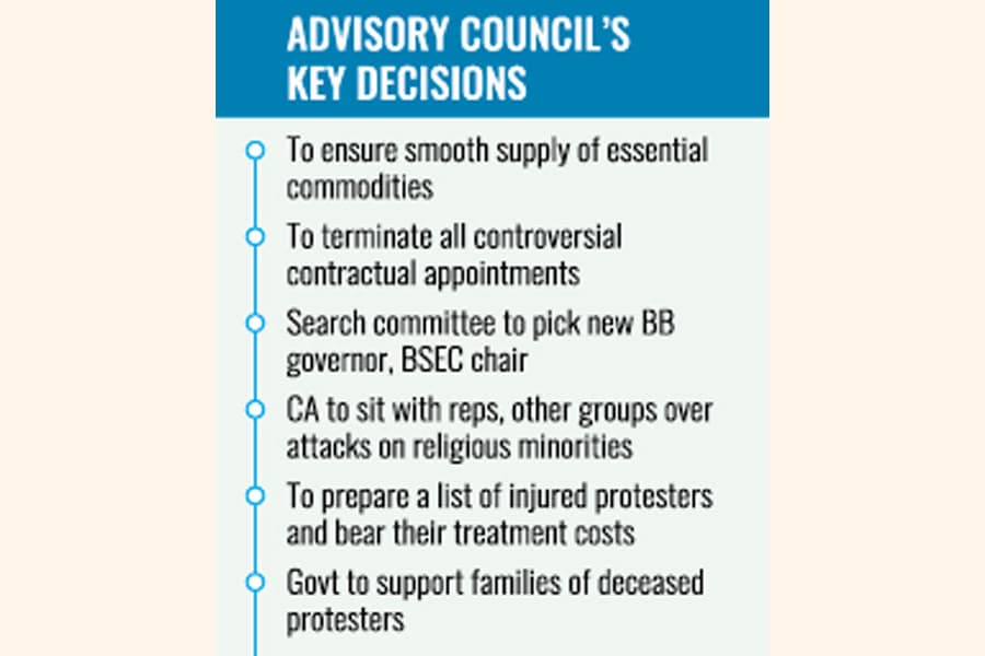 Terminate controversial contractual appointments, ensure supplies