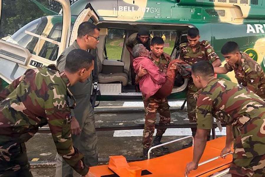 Army rescues 16 flood victims through helicopters