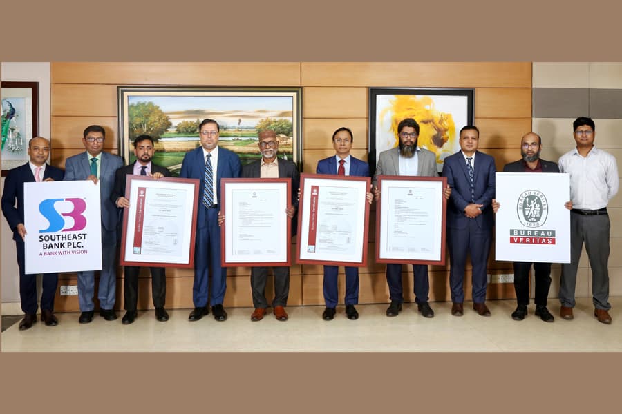 Southeast Bank becomes first in Bangladesh to achieve ISO 9001:2015 for International Division