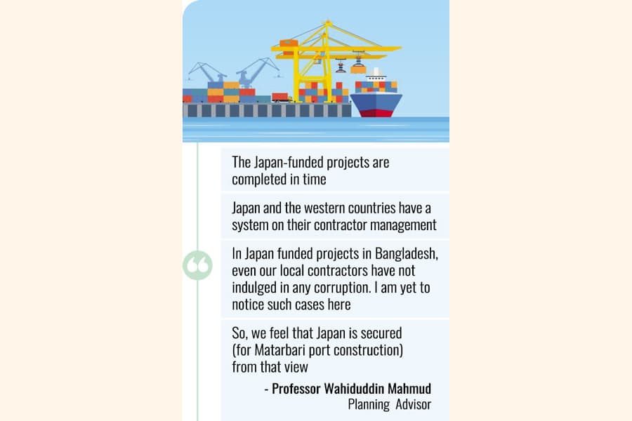 Decides to build deep-sea port, prefers Japan as builder