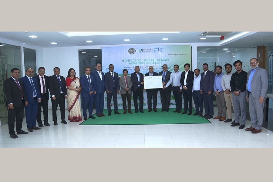 Modhumoti Bank achieves ISO 27001: 2022 certification for ISMS