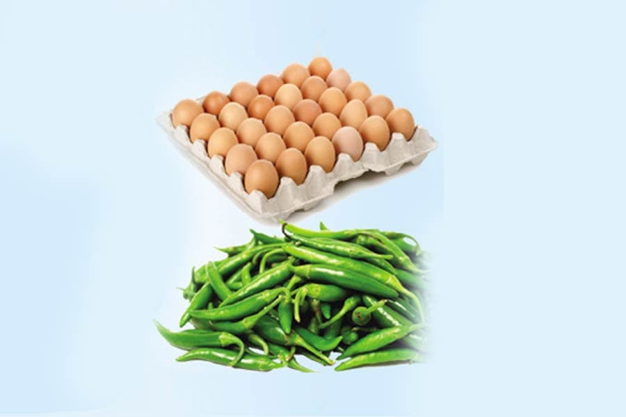 Green chilli, egg prices shoot up further