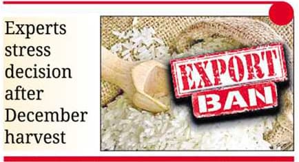 Agro processors want withdrawing rice export ban, meet today