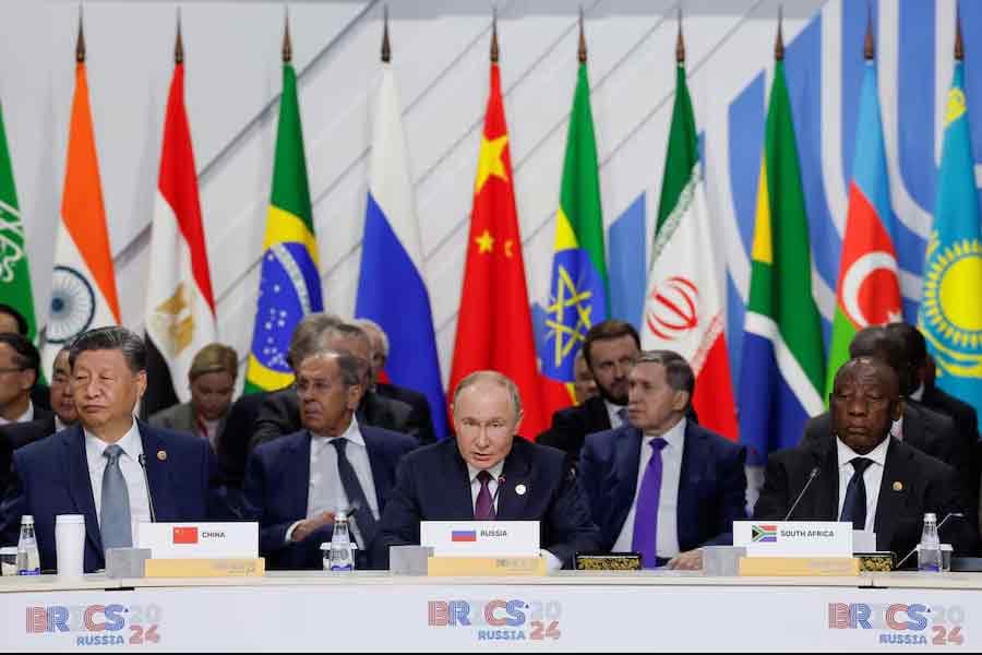 Putin warns of Middle East conflagration and debates Ukraine at BRICS