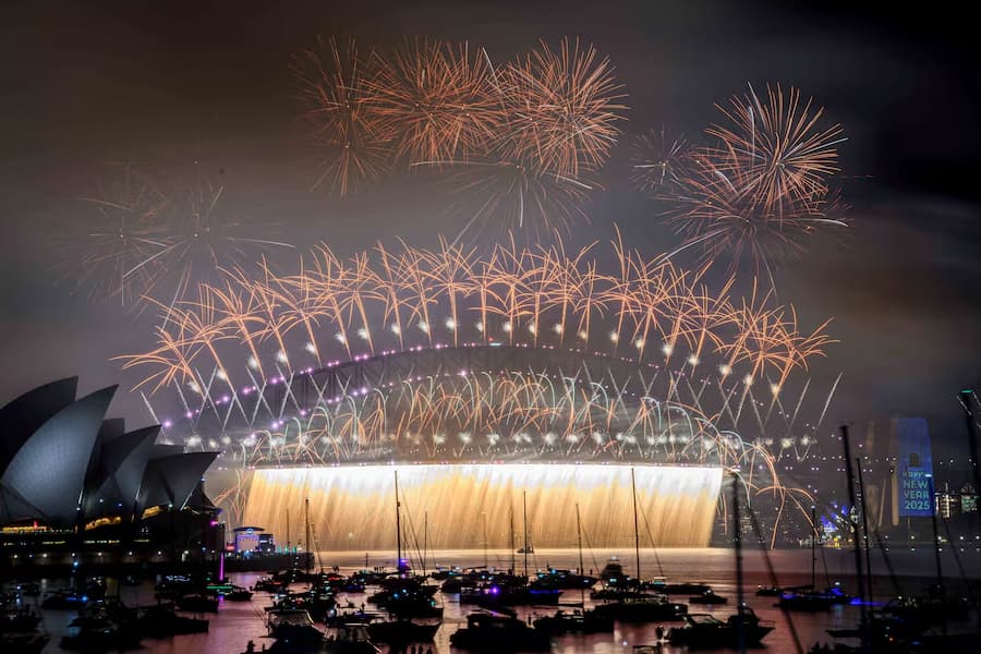 World welcomes 2025 with spectacular light shows