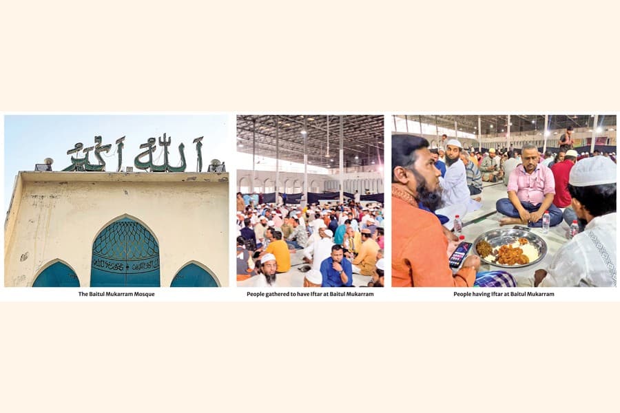 Coming together to share the bliss At Baitul Mukarram, 2000 people take iftar daily