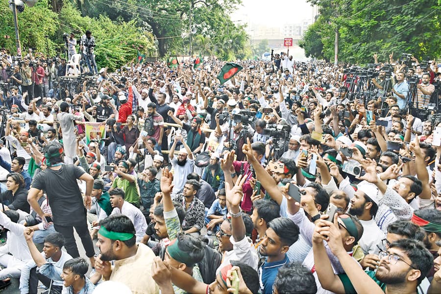 Govt says decision soon as demos spark for AL ban