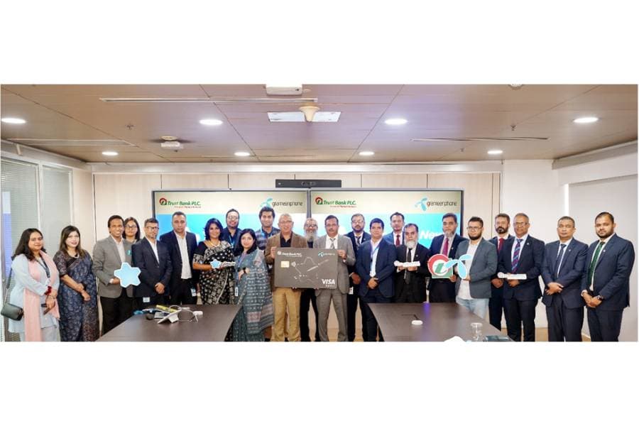 Trust Bank and Grameenphone signed MoU to launch Trust-GP co-branded credit card