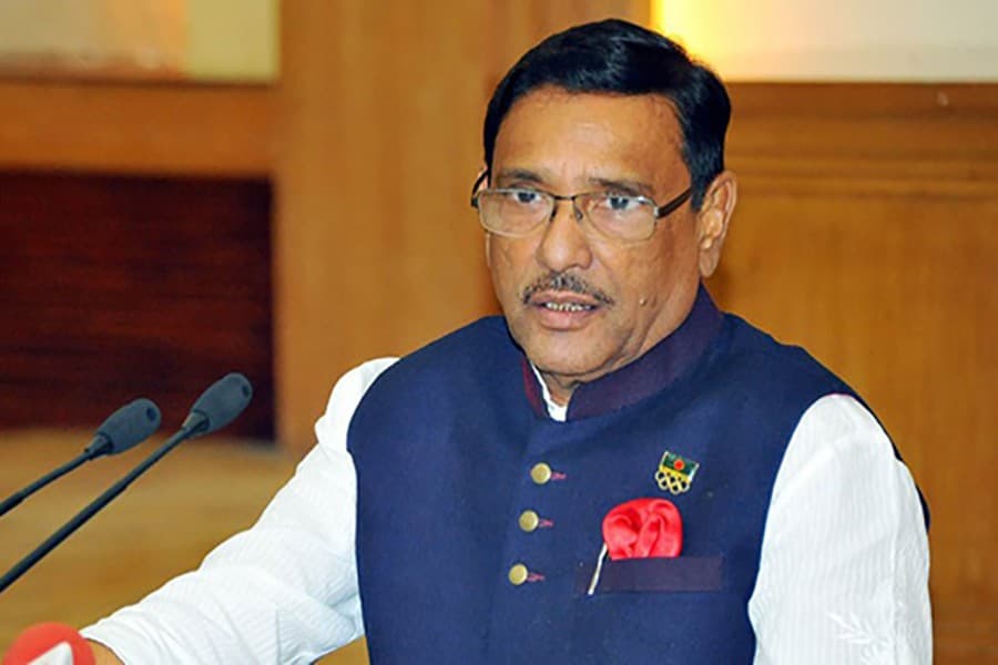 Obaidul Quader sets car-free day for Manik Miah Avenue