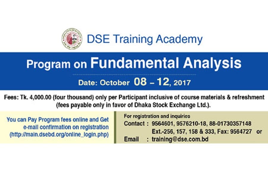 DSE arranges training on ‘Fundamental Analysis’ programme