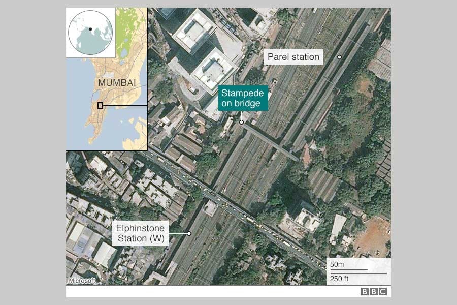 Mumbai railway station stampede kills 22 amid heavy rain