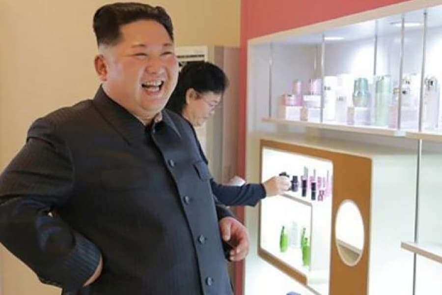 North Korean leader Kim Jong-un visits cosmetics factory with wife and sister