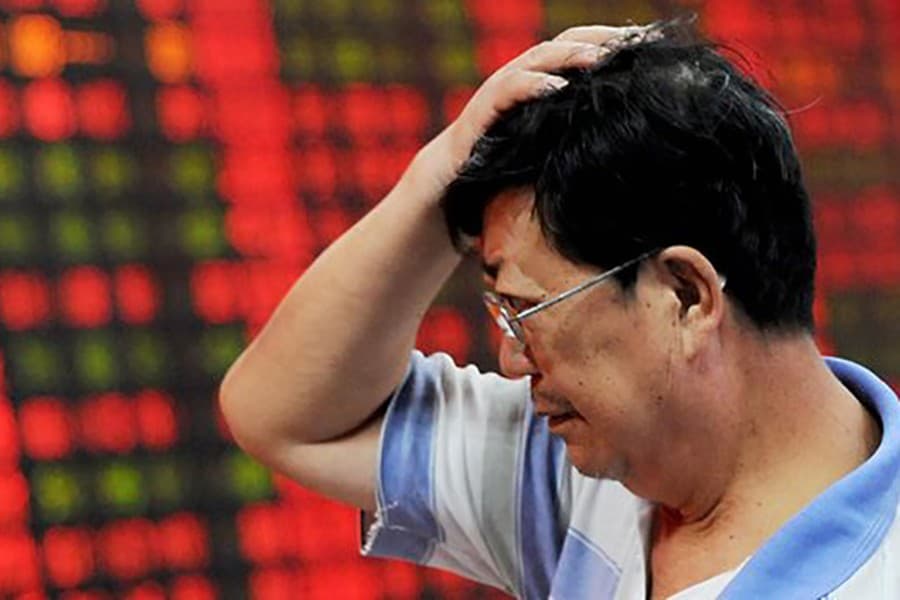 China stocks fall to three-month low