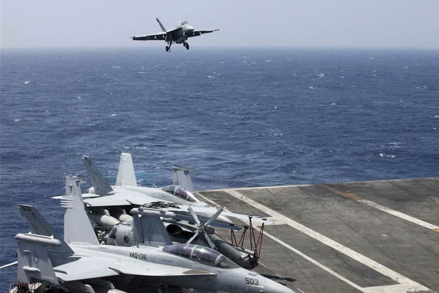 US navy aircraft crashes with 11 on board