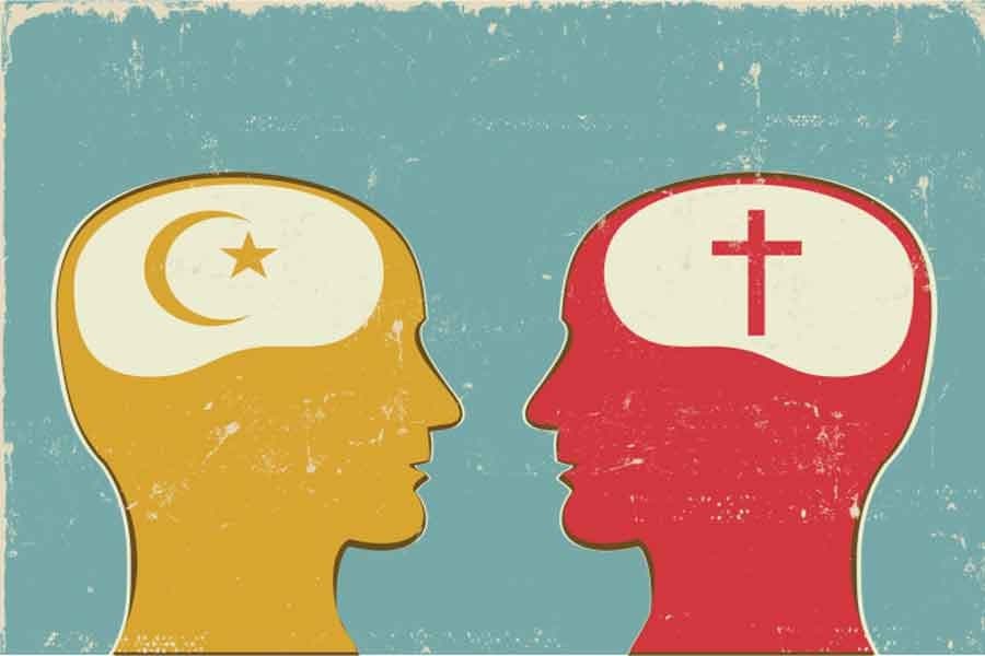 Clash between moderates and fundamentalists in Christianity and Islam
