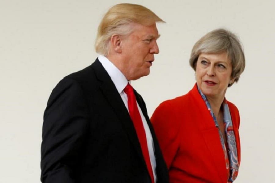 Trump speaks with Britain's May on Iran, North Korea