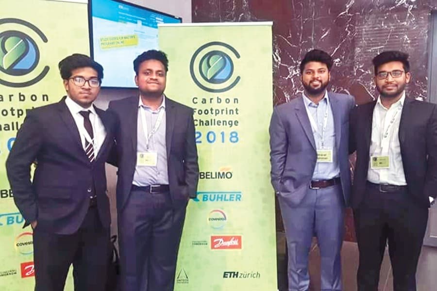 Bangladesh team wins in global  carbon footprint contest