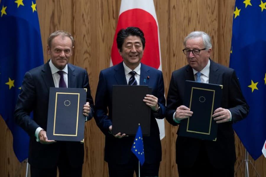 Japan, EU ink free trade pact amid worries about Trump policies